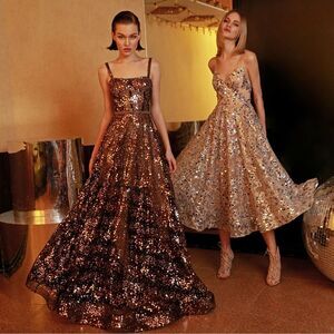 Bronx and Banco Sequin Evening Gown